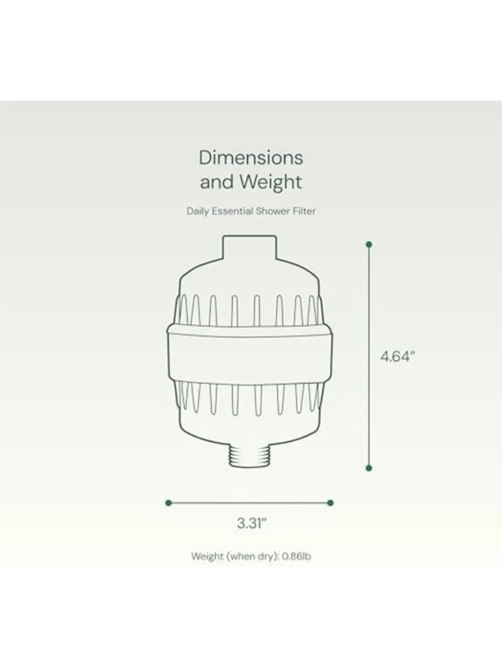 Daily Essential Chrome Shower Filter - Removes Chlorine & Improves Water Quality